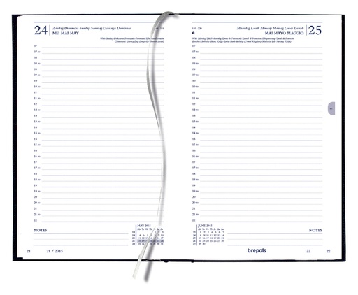 [901104] Kantooragenda 2026 Quantore kort 1dag/1pagina zwart