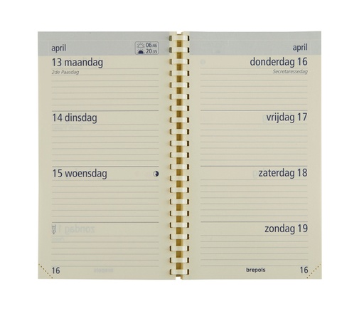 [900167] Agendavulling 2027 Brepols Optivision Pocket 7dagen/2pagina's