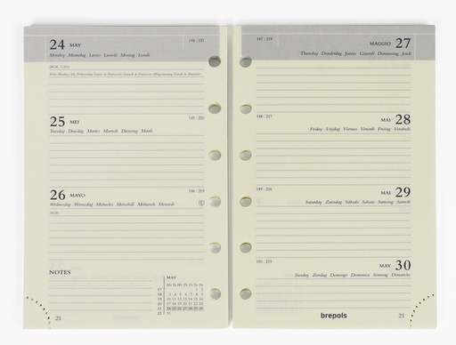 [900170] Agendavulling 2026 Brepols Brefax 27 7dagen/2pagina's