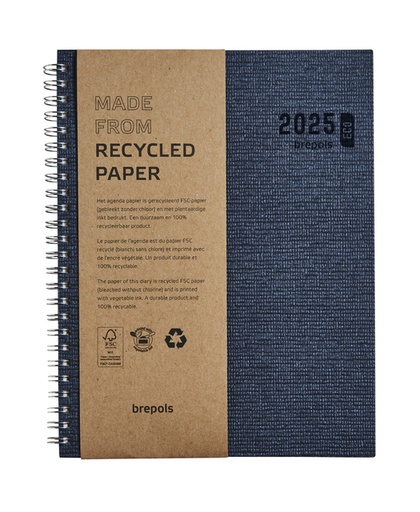 [1406774] Agenda 2027 Brepols Ecotiming Kazar 7dagen/2pagina's spiraal assorti