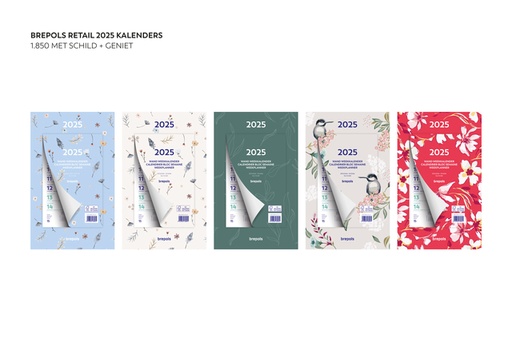[1430633] Weekkalender 2026 Brepols 190x130 7dagen/1pagina Fantasie assorti