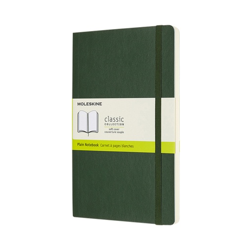 [011643] Notitieboek Moleskine large 130x210mm blanco soft cover myrtle green