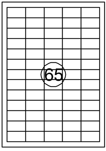 [129960] Etiket Quantore 38.1mmx21.2mm 6500 stuks