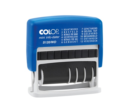 [351022] Woord-datumstempel Colop Printer Mini S 120/WD 12 teksten