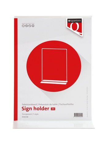 [506338] Kaarthouder Quantore A4 T-staand