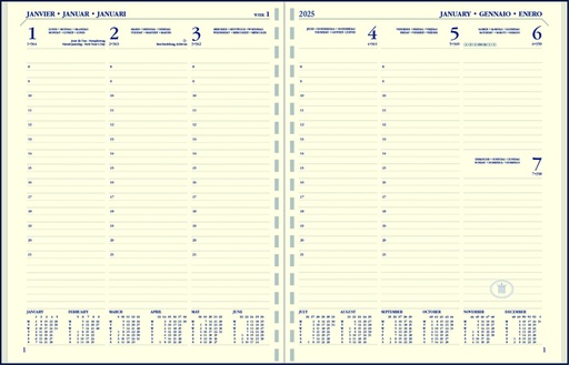 [900129] Agendavulling 2027 Ryam Executive A5 7dagen/2pagina's staand