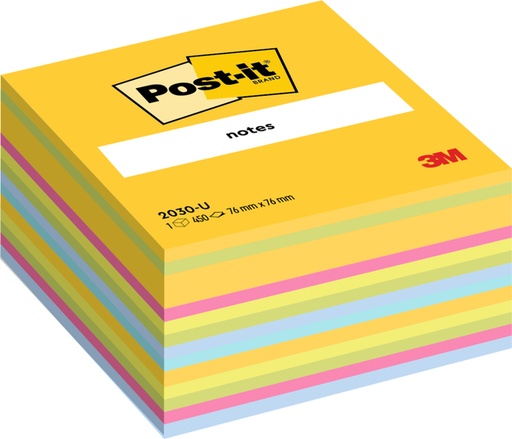 [392417] Memoblok Post-it 2030 76x76mm kubus ultra assorti