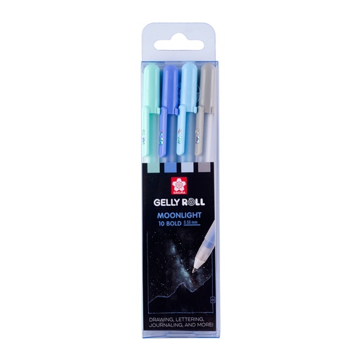 [1433600] Gelschrijver Sakura Gelly Roll Moonlight 10 aurora set à 4 kleuren