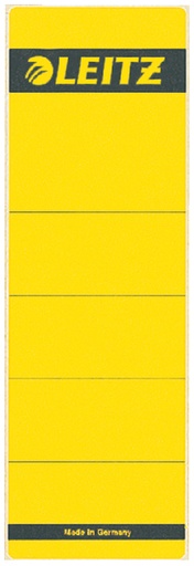 [504255] Rugetiket Leitz breed/kort 62x192mm zelfklevend geel 10 stuks
