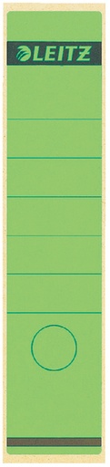 [504264] Rugetiket Leitz breed/lang 62x285mm zelfklevend groen 10 stuks