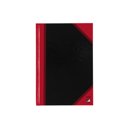 [392482] Notitieboek Bantex zwart/rood A5 lijn 70gr 96vel