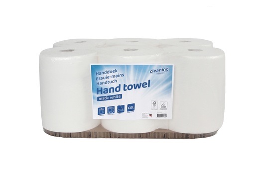[1434262] Handdoekrol Cleaninq H1 Matic 2-laags 6x150m wit