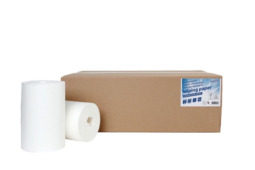 [1434263] Poetspapier Cleaninq klein 1-laags 12x120m wit