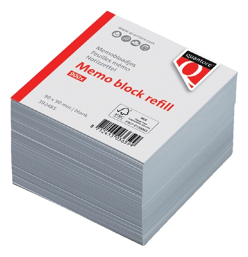 [392485] Memoblaadjes Quantore losbladig 90x90x90mm 900 vel