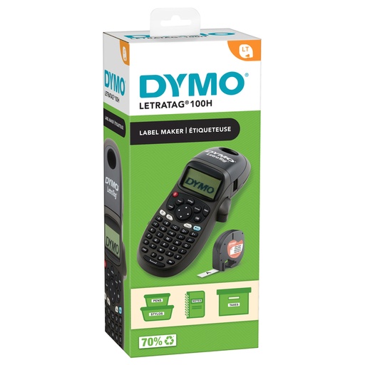 [1434439] Labelprinter Dymo LetraTag 100H draagbaar abc 12mm zwart
