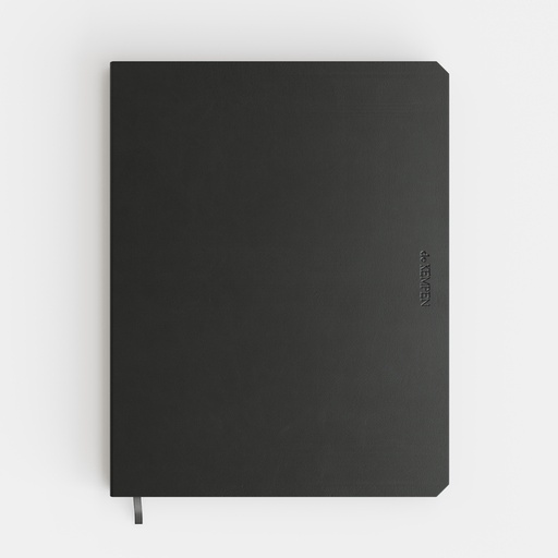 [1434989] Notitieboek de KEMPEN Ashblack 171x220mm blanco 192 pag 90gr zwart