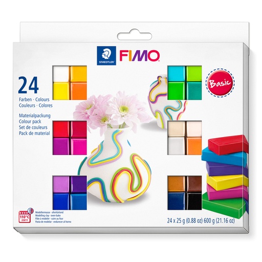 [1434651] Boetseerklei Staedtler Fimo soft 8023C assorti 24 stuks
