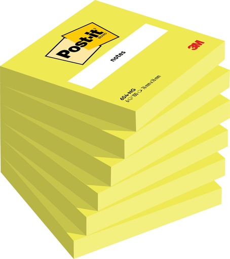 [392551] Memoblok Post-it 654 76x76mm neon groen 100 vel