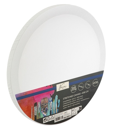 [1431086] Canvas Nassau fine art rond 30cm 100% katoen