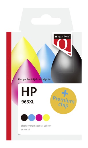 [1434826] Inktcartridge Quantore alternatief tbv Hp 912XL 3YL83AE hc geel