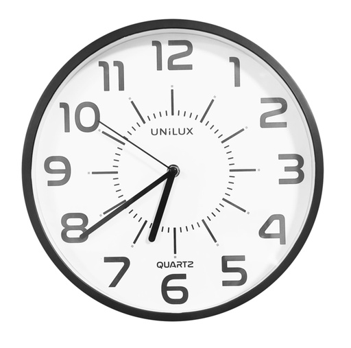 [1434645] Wandklok Unilux Pop  Ø 30.5cm kunststof zwart