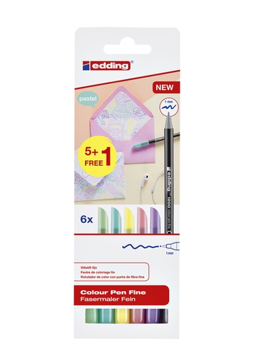 [1386938] Fineliner edding 1200 fijn pastel assorti