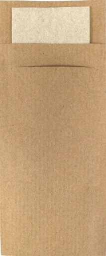 [1433024] Bestekzakje IEZZY 190x85mm kraft met gerecycled servet 500st