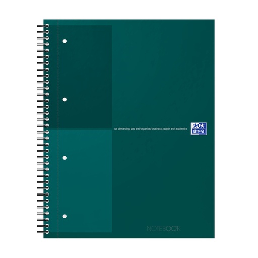 [1435631] Spiraalblok Oxford International Notebook A4+ lijn groen