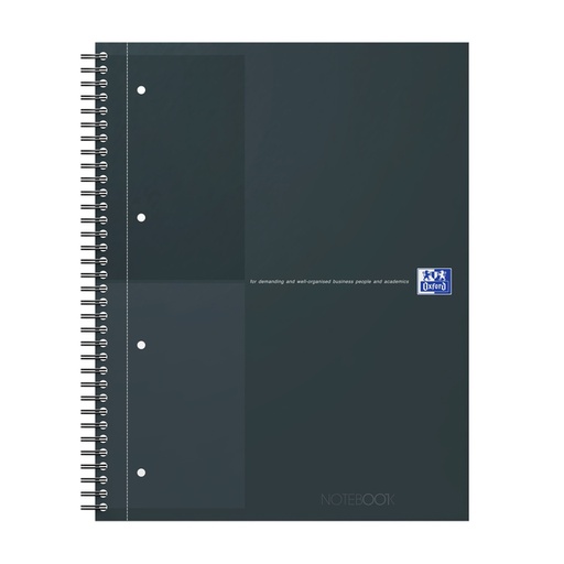 [1435632] Spiraalblok Oxford International Notebook A4+ lijn zwart