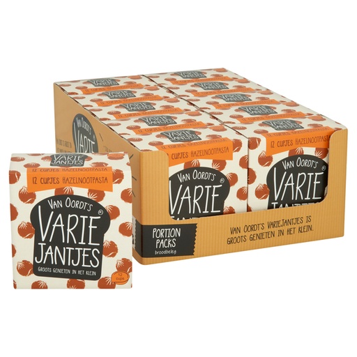 [1435660] Hazelnootpasta VarieJantjes 12x15 gram cupjes