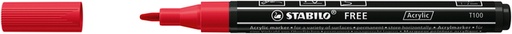 [1435398] Acrylmarker STABILO  Free Acrylic T100 karmijnrood