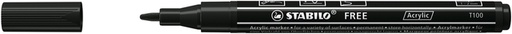 [1435410] Acrylmarker STABILO  Free Acrylic T100 zwart