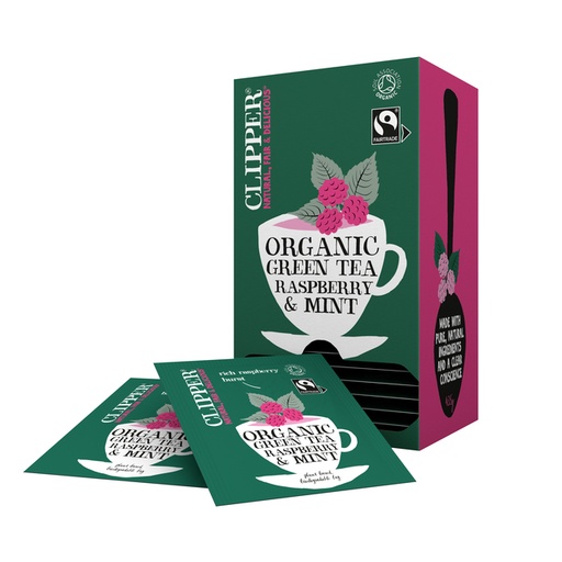 [1435669] Thee Clipper green raspberry mint bio 25 zakjes