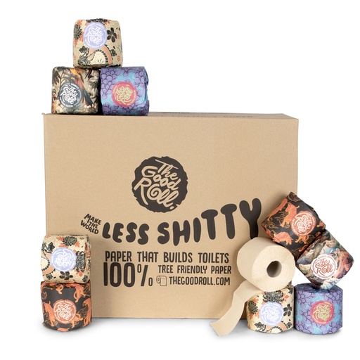 [1435673] Toiletpapier The Good Roll The Panda Edition bamboe 2-laags 24x300 vel naturel