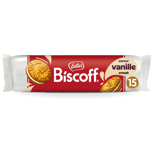 [1435773] Koekjes Lotus Biscoff speculoos sandwich vanille 15 stuks