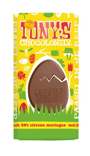 [960874] Chocolade Tony's Chocolonely paasreep melk met meringue & citroen 180gr