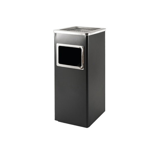 [1435991] Afvalbak met asbak BRASQ 16 liter AT600 zwart