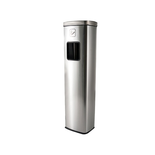 [1436008] Afvalbak met asbak BRASQ 20 liter AT400 rvs