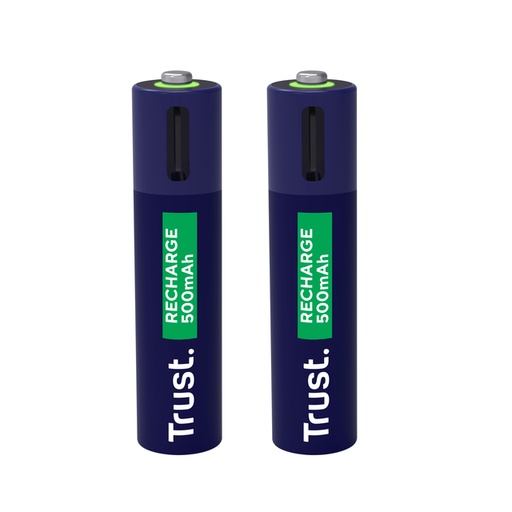 [1436012] Batterij Trust USB-C oplaadbaar AAA 2 stuks