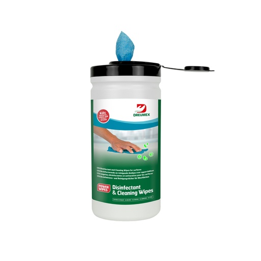 [1436312] Desinfectiedoekjes Dreumex Disinfectant & Cleaning bus 170 stuks blauw