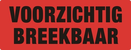 [1436114] Waarschuwingsetiket IEZZY voorzichtig breekbaar 130mmx50mm 500 stuks