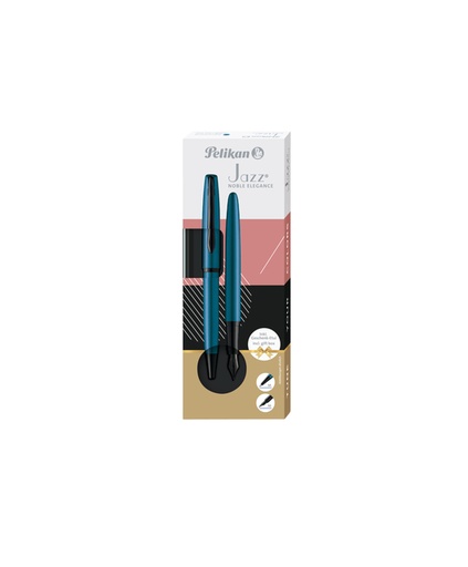 [1436420] Schrijfset Pelikan Jazz Noble Elegance K36+P36 medium aquamarine