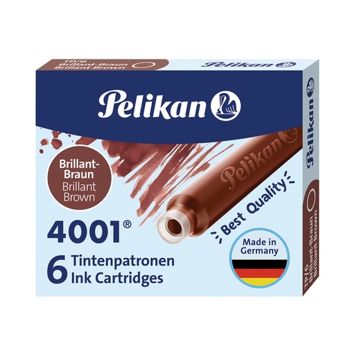 [1436439] Inktpatroon Pelikan 4001 bruin 6 stuks