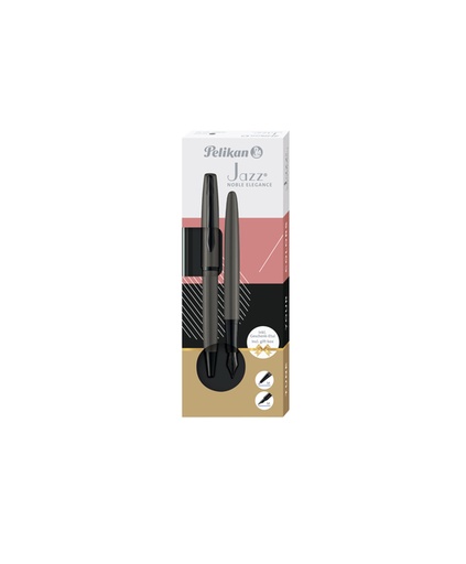 [1436443] Schrijfset Pelikan Jazz Noble Elegance K36+P36 metaal stone