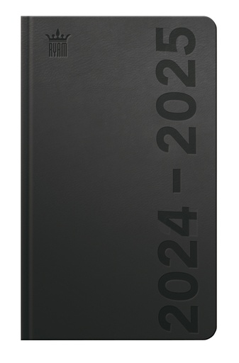 [900214] Schoolagenda 2025-2026 Ryam Cursus DeLuxe 7dagen/2pagina's zwart