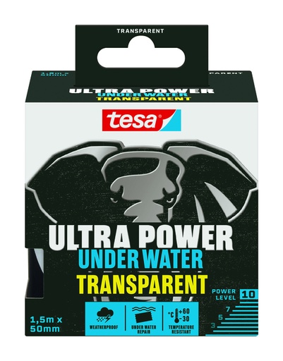 [1436607] Reparatietape tesa Ultra Power Onderwater transparant 50mmx1,5m