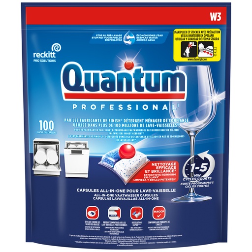 [1435742] Vaatwastabletten Quantum Pro All-in-one 100 caps