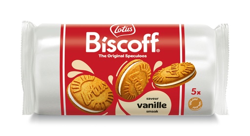 [1435775] Koekjes Lotus Biscoff speculoos sandwich vanille 5 stuks