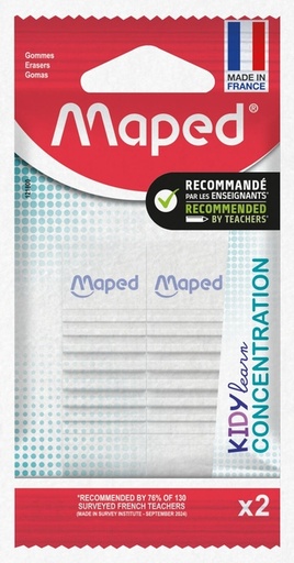 [1436292] Gum Maped Kidy Learn Concentration set à 2 stuks wit