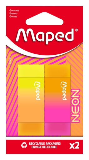 [1436303] Gum Maped Neon set à 2 stuks assorti